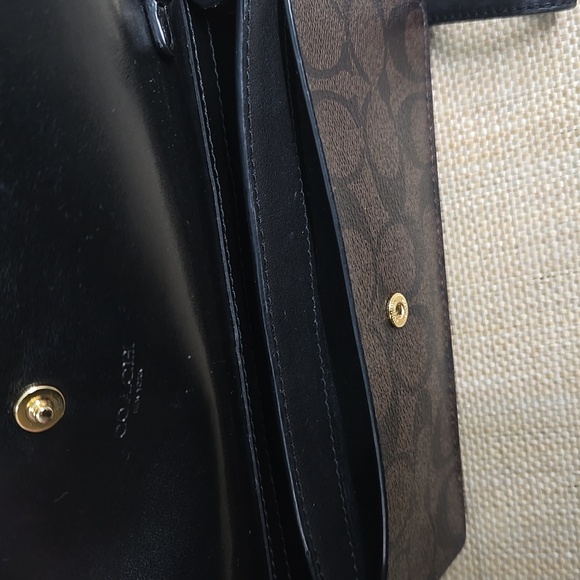 Coach Black and Brown Clutch/Crossbody Bag EUC - Picture 7 of 14